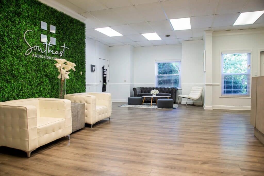 Shared lounge inside Southeast Addiction Center